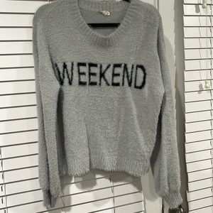 Fuzzy soft weekend sweater